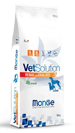 Купить monge vetsolution dog renal and oxalate сухой корм для взрослых собак всех пород при ХПН