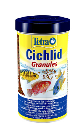 Купить tetra cichlid granules Основной корм для цихлид и крупных рыб, гранулы