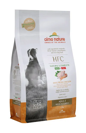 Купить almo nature сухой корм для взрослых собак средних и крупных пород с курицей