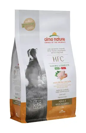 Купить almo nature сухой корм для взрослых собак средних и крупных пород с курицей