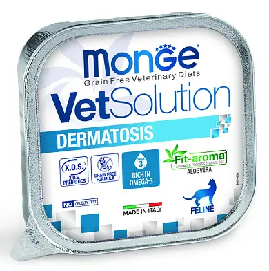 Monge VetSolution Cat Dermatosis Диетический корм Дерматозис для кошек при заболеваниях кожи (ламистер)