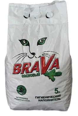 Brava Cосновый Наполнитель для кошек впитывающий