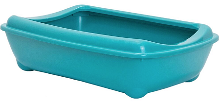 Купить homecat туалет для кошек с бортиком бирюзовый