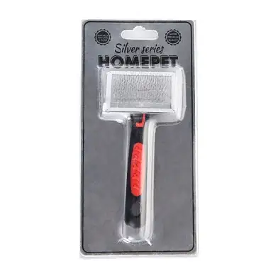 Homepet SILVER SERIES пуходерка металлическая для собак и кошек