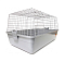№1 клетка с двумя боковыми дверями для кроликов белая
