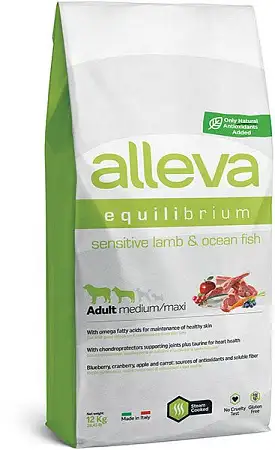 Купить alleva equilibrium sensitive lamb & ocean fish adult medium/maxi сухой корм для взрослых собак средних и крупных пород с ягненком и океанической рыбой