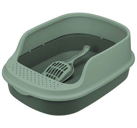 Купить Лоток для кошек ЛЯ-МУРР с высоким бортом + подарок (совок) нефритовый