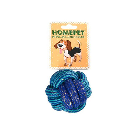 Купить homepet seaside игрушка для собак узел из каната сине-голубой