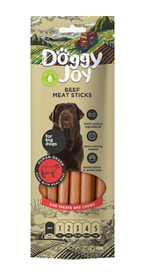 DOGGY JOY лакомство для собак крупных пород, мясные колбаски из говядины
