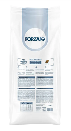 Купить forza10 best breeders all breed adult сухой корм для взрослых собак всех пород, богатый рыбой и рисом