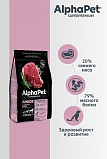 AlphaPet Superpremium сухой корм для щенков крупных пород с говядиной и рисом