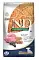 Farmina N&D Ancestral Grain Dog Lamb & Blueberry Puppy Mini сухой низкозерновой корм для щенков мелких пород с ягненком и черникой