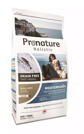 Купить pronature holistic gf сухой корм для взрослых собак мелких пород «средиземноморское меню» с лососем