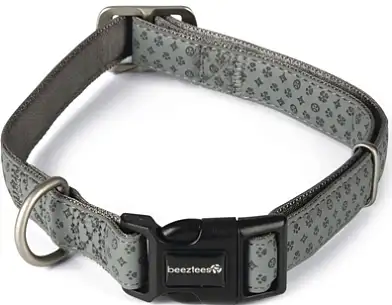 Beeztees Macleather Ошейник нейлоновый для собак искуственная кожа серый