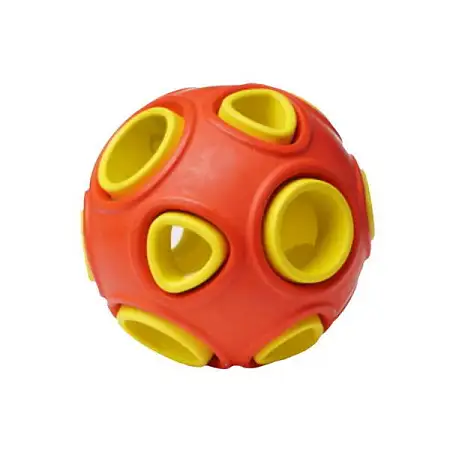 Купить homepet silver series игрушка для собак мяч красно-желтый каучук