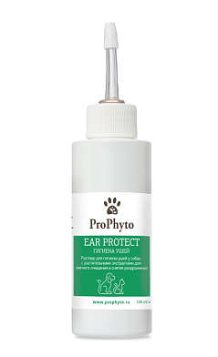 ProPhyto EAR PROTECT раствор для чистки ушей собак и кошек с противовоспалительными свойствами