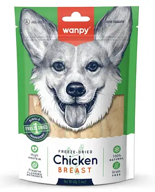 Wanpy Dog сублимированное лакомство для собак с курицей