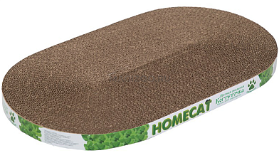 HOMECAT когтеточка для кошек картонная Мятная овальная