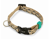 Beeztees Ошейник для собак нейлоновый Eyes, бежевый