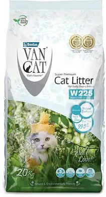 Van Cat комкующийся наполнитель для кошек натуральный, без пыли, пакет (natural) (W225)
