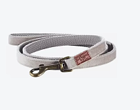 Beeztees Поводок вельветовый для собак Velura серый