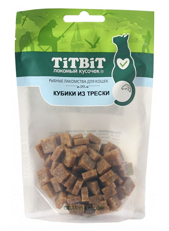 Купить titbit рыбные лакомства, лакомство для кошек, Кубики из трески