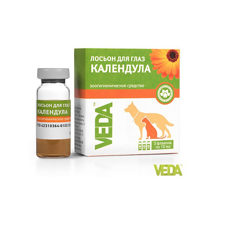 Купить Веда фитоэлита "календула" лосьон для глаз для кошек и собак