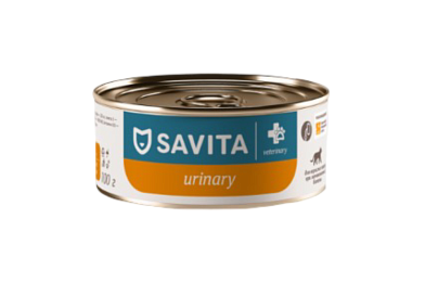 SAVITA vet Urinary S/O консервы для взрослых кошек при мочекаменной болезни с птицей