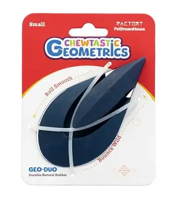 PetDreamHouse игрушка интерактивная для собак из натурального каучука Chewtastic Geometrics Geo-Hex темно синий