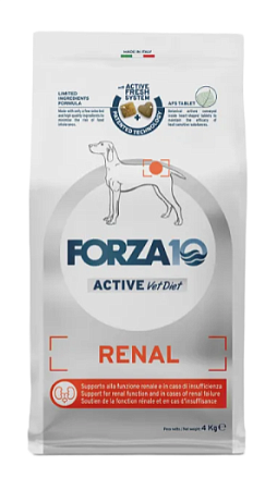 Купить forza10 active vetdiet renal all size сухой диетический корм для взрослых собак всех пород, при хронической почечной недостаточности