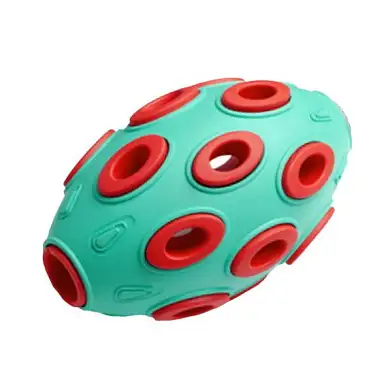 Homepet SILVER SERIES игрушка для собак мяч регби бирюзово-красный каучук
