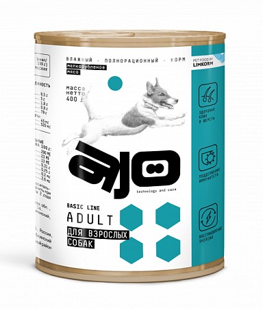 Купить ajo dog adult консервы для взрослых собак всех пород с курицей