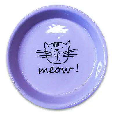Mr.Kranch MEOW миска керамическая для кошек, сиреневая