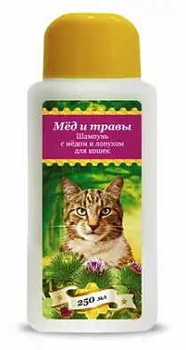 Pchelodar Шампунь для кошек с медом и лопухом