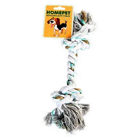 Купить homepet игрушка для собак канат с двумя узлами белый