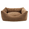 ZOOexpress «CITY» лежанка пухлик со съемным чехлом для кошек и собак мебельная ткань, коричневая