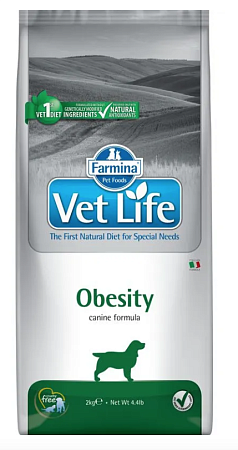 Купить farmina vet life dog obesity сухой корм для взрослых собак всех пород с ожирением с курицей