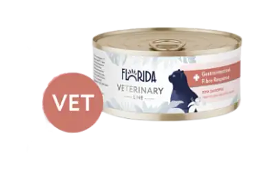Florida vet Gastrointestinal Fibre Response, консервы для взрослых кошек при запорах