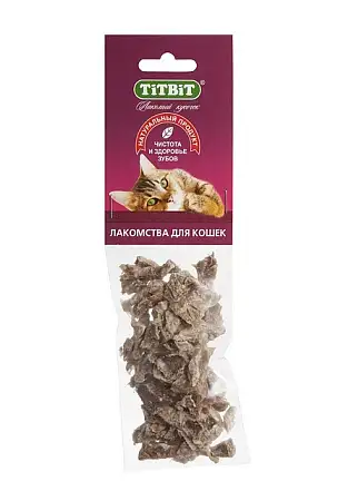 Купить titbit Лакомства для кошек легкое говяжье (мягкая упаковка)