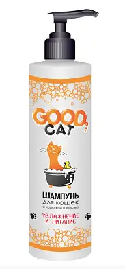 GOOD CAT Шампунь для кошек с короткой шерстью, увлажнение и питание