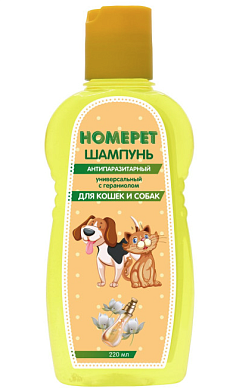 Homepet УНИВЕРСАЛЬНЫЙ шампунь антипаразитарный для кошек и собак с гераниолом