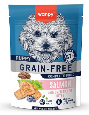 Wanpy Dog сухой корм для щенков с лососем