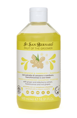 Iv San Bernard Fruit of the Groomer Ginger&Elderbery шампунь с противовоспалительным эффектом для собак и кошек