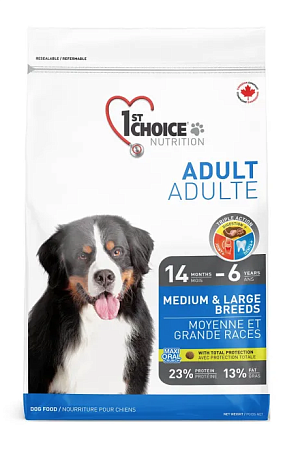 Купить 1st choice adult medium & large breeds сухой корм для взрослых собак средних и крупных пород с курицей