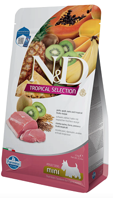 Farmina N&D Dog Tropical Selection Pork Adult Mini сухой корм для взрослых собак мелких пород, со свининой