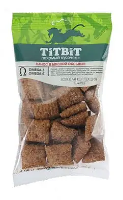 TiTBiT Золотая коллекция лакомство для собак начос в мясной обсыпке