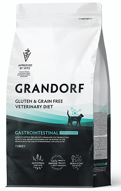 Grandorf Veterinary Diet Cat Gastrointestinal Moderate Calorie полнорационный диетический сухой корм для кошек склонных к набору веса, при расстройствах пищеварения