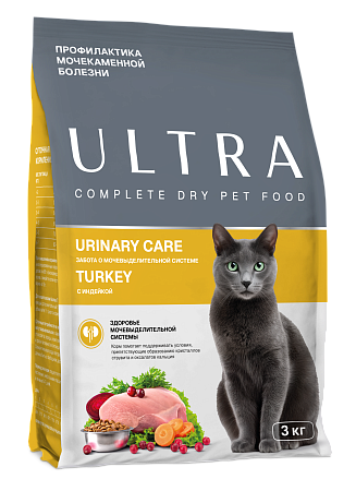 Купить ultra Полнорационный сухой корм для стерилизованных кошек с индейкой urinary care