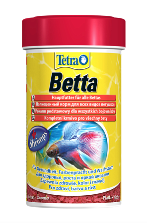 Купить tetra betta корм для петушков и лабиринтовых рыб, в хлопьях