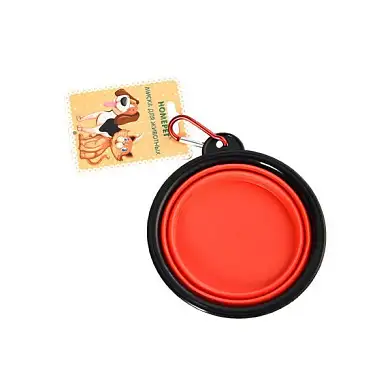 Homepet миска резиновая складная для собак и кошек, красная